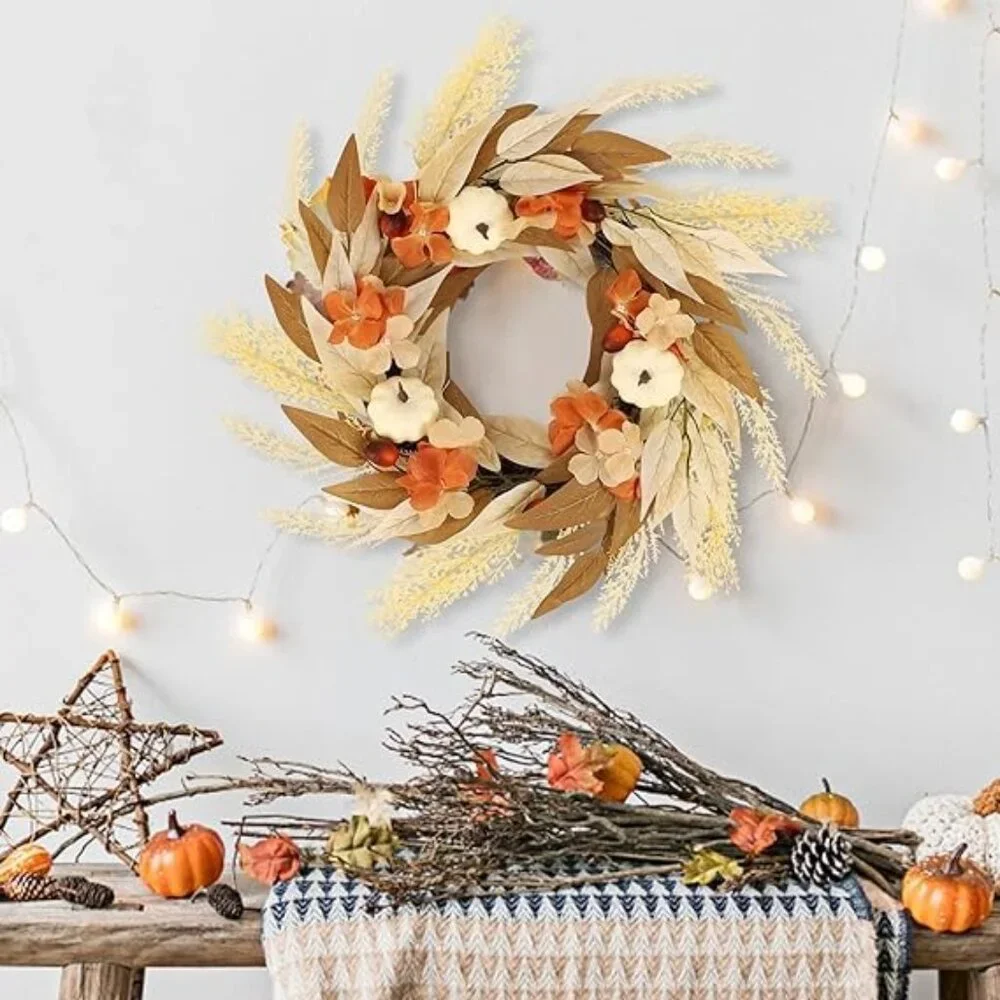 Fall Wreath For Home Decoration 21.6